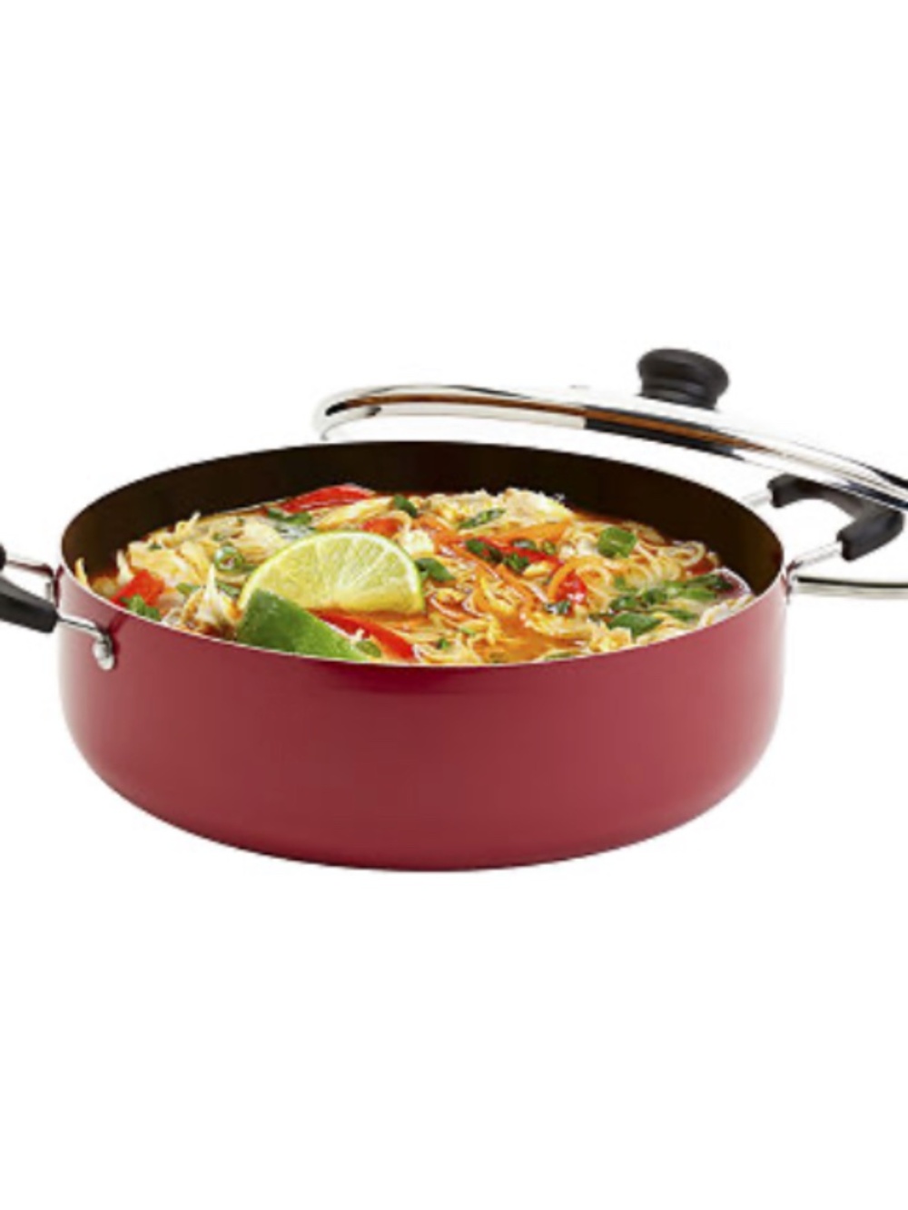 Infuse 10.5qt Family Cooker Red Stockpot w/ Lid Red NWT